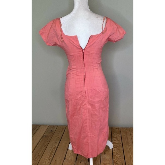 Vintage LILLI DIAMOND Short Sleeve Midi Dress XS - Picture 2 of 8